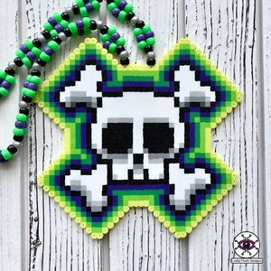 Skull and Crossbones Perler Necklace